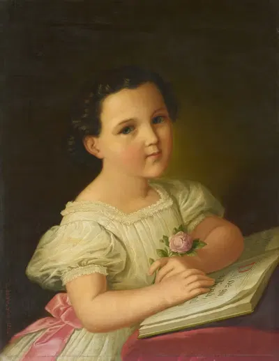Portrait of a Child by Georg Balder, 1864 — digital art print download