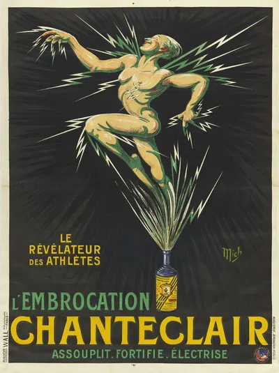 Le Révélateur des athlètes l'embrocation Chante-Clair by Мишель Либо, 1920 — digital art print download