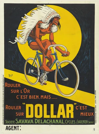Rouler sur l'or c'est bien, mais. rouler sur Dollar c'est mieux by Мишель Либо, 1922 — digital art print download