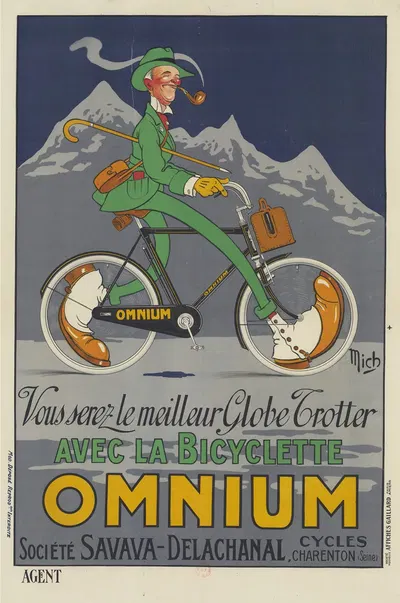 Vous serez le meilleur Globe Trotter avec la bicyclette Omnium by Мишель Либо, 1924 — digital art print download