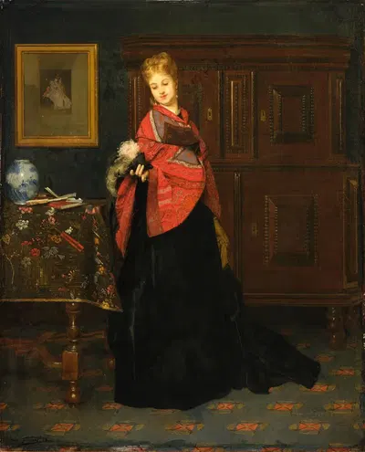 Новая шляпа by Жюль-Адольф Гупиль, 1873 — digital art print download