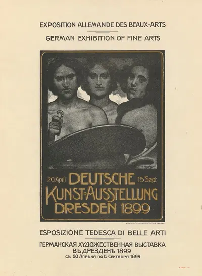 Kunst-Ausstellung Dresden 1899 by Moritz Weinholdt, 1898 — digital art print download