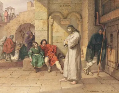 Поход короля Генриха IV в Каноссу by Леандр Русс, 1846 — digital art print download