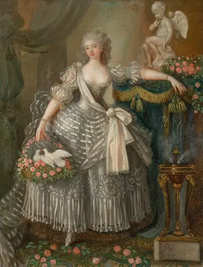 Портрет мадемуазель Дюте by Ли Луи Перен-Сальбру, 1774 — digital art print download