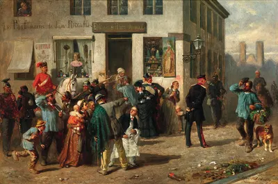 Уличная сцена by Луи Браун, 1872 — digital art print download