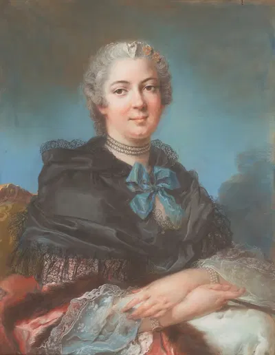 Предполагаемый портрет Анжелику-Софи де Отефор by Луи Вижи, 1743 — digital art print download
