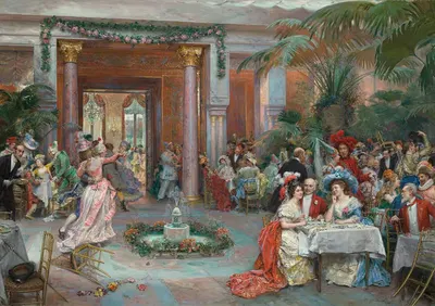 Маскарадный бал в отеле Ритц, Париж by Раймундо де Мадразо и Гаррета, 1909 — digital art print download