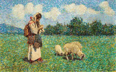 The Shepherdess by Spiro Bocaric — digital art print download