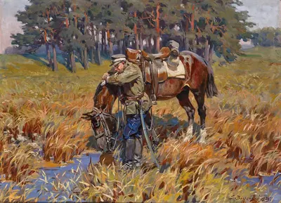 Отдых у водоема by Станислав Багеньский, 1925 — digital art print download