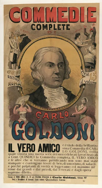 Comedie complete di Carlo Goldoni Il vero amico by Ottavio Rodella Tavio, 1890 — digital art print download