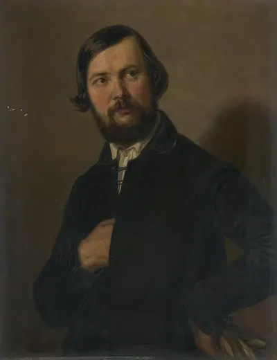 Porträt Franz Xaver Wagner by Wilhelm Dürr, 1847 — digital art print download