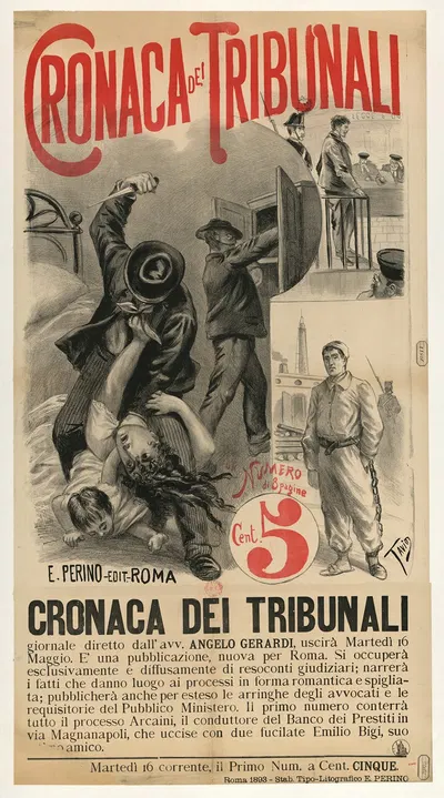 Cronaca dei tribunali by Ottavio Rodella Tavio, 1893 — digital art print download