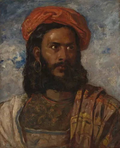 Study of a Man, Bust-Length, in Moorish Costume by William James Müller — digital art print download