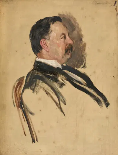 Портрет Константина Ференбаха by Уильям Пейп, 1913 — digital art print download