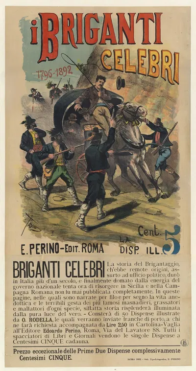 I Briganti celebri, 1796-1892 by Ottavio Rodella Tavio, 1892 — digital art print download