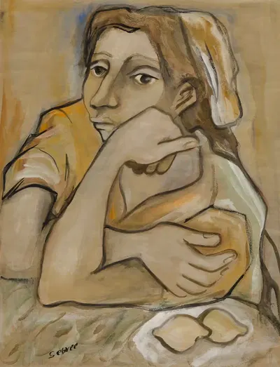 Женщина и лимоны by Чарльз Себри, 1939 — digital art print download