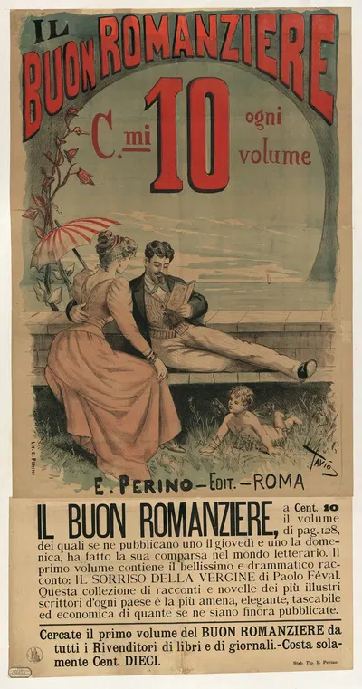 Il Buon Romanziere collection il sorrizo della Vergine di Paolo Féval by Ottavio Rodella Tavio, 1890 — digital art print…