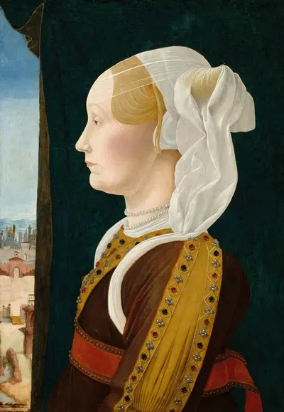 Джиневра Бентивольо by Эрколе де' Роберти, c. 1474 — digital art print download