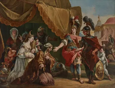 Семья Дария перед Александром by Франческо Фонтебассо, 1750 — digital art print download