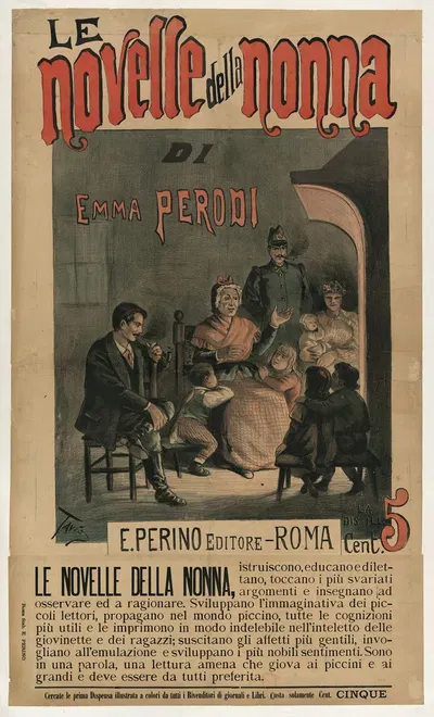 Le Novelle della Nonna di Emma Perodi. E. Perino – Editore – Roma by Ottavio Rodella Tavio, 1890 — digital art print download