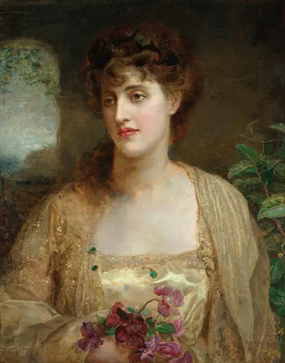 Portrait of the Hon. Mrs George Leveson-Gower by Henry John Stock, 1906 — digital art print download