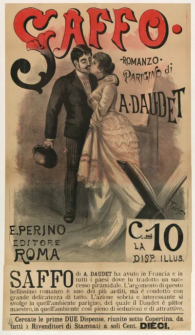 Saffo, romanzo parigino di A. Daudet by Ottavio Rodella Tavio, 1890 — digital art print download