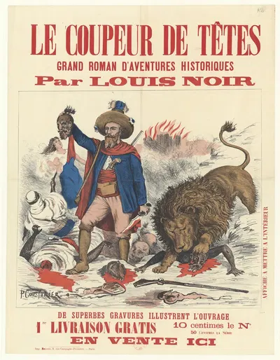Le Coupeur de têtes, grand roman d'aventures historiques par Louis Noir by P. Cousturier, 1860-1880 — digital art print…