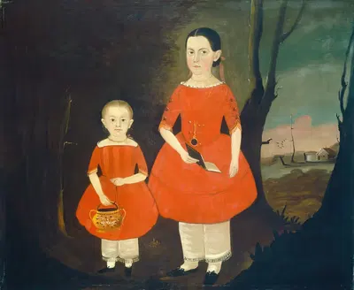 Сестры в красном by Стуртивант Дж. Хэмблин, c. 1840 — digital art print download