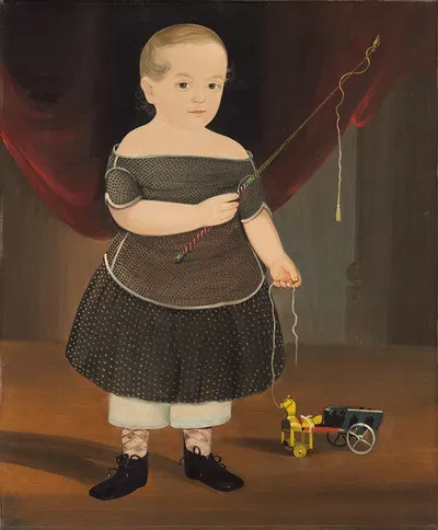 Мальчик с игрушечным конем и вагончиком by Уильям Мэтью Приор, c. 1845 — digital art print download