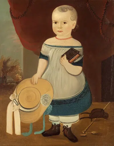 Child with Straw Hat by William Matthew Prior, c. 1846 — digital art print download