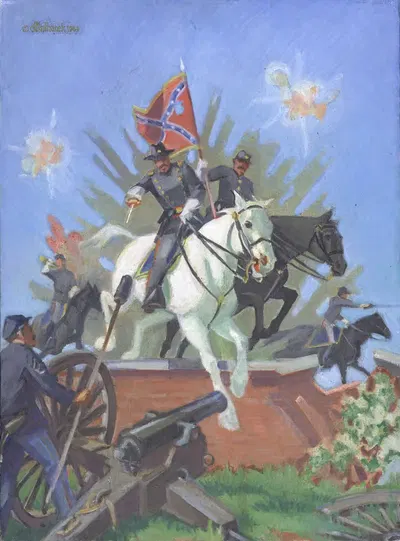 Конфедеративная атака by Джеймс С. Кулханек, 1964 — digital art print download