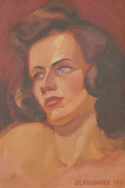 Портрет женщины by Джеймс С. Кулханек, 1947 — digital art print download