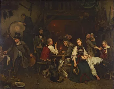Утро после фестиваля by Людвиг Кнаус, 1853 — digital art print download