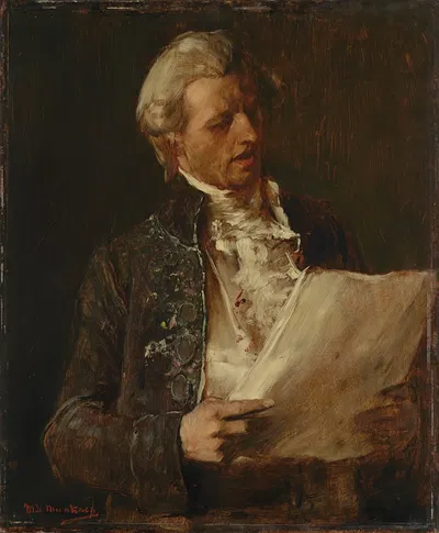 Певец (Эскиз к картине 'Умирающий Моцарт') by Михай Мункачьи, 1886 — digital art print download
