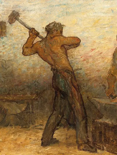 Близко или далеко, все профессии нуждаются в отражении искусства, Профессии by Эдмон Южен Вальтон, 1887 — digital art print…