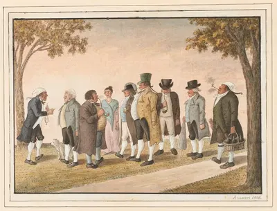 Хозяин и гости на Блуменштайне by Эмануэль Дженнер, 1808 — digital art print download