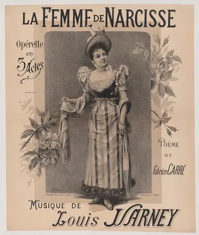 La Femme de Narcisse, opérette en trois actes, poème de Fabrice Carré, musique de Louis Varney by Paul Maurou, 1892 —…