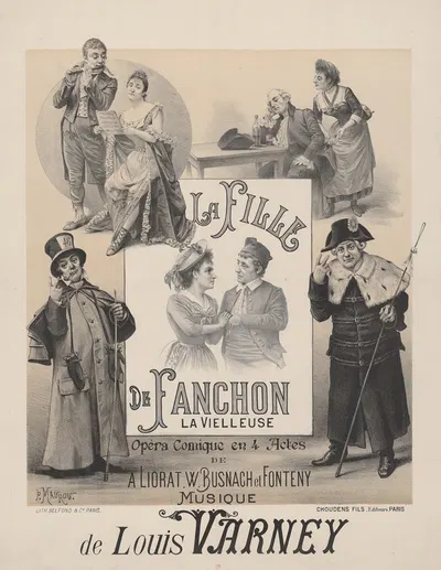 La Fille de Fanchon la vielleuse, opéra-comique en 4 actes. musique de Louis Varney by Paul Maurou, 1891 — digital art…