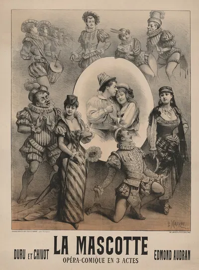 La mascotte. Opéra-comique en 3 actes. livret de Duru et Chivot. Musique de Edmond Audran by Paul Maurou, 1880 — digital…