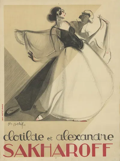 Clothilde et Alexandre Sakharoff by Philippe Petit, 1923 — digital art print download