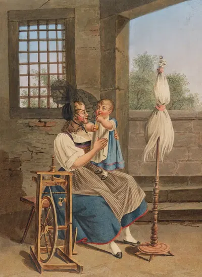 Нежность материнства by Иоганн Георг Вольмар — digital art print download