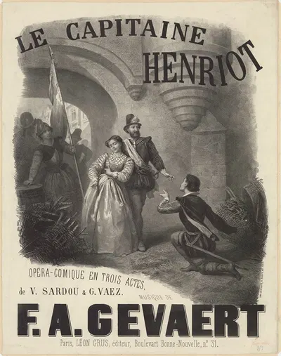 Le Capitaine Henriot. Opéra-comique en trois actes de V. Sardou et G.Vaez by Pierre-Auguste Lamy, 1864 — digital art print…