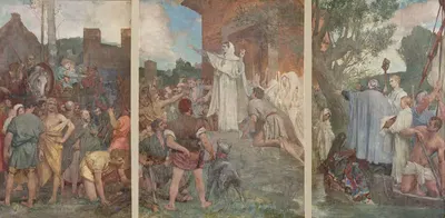 Сент-Женевьева успокаивает парижан by Жюль Эли Делаunay, 1874-1891 — digital art print download