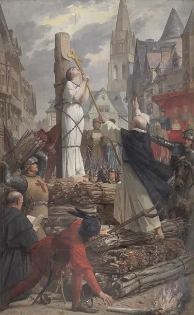 Жанна д'Арк на костре by Жюль-Эжен Ленепвё, 1886-1890 — digital art print download