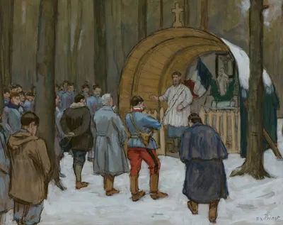 Месса в лагере Р by Рене Франсуа Ксавье Прине, 1917 — digital art print download