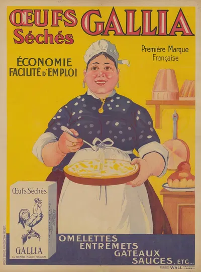 Oeufs séchés Gallia. Première marque française by Publicité Wall, 1921 — digital art print download