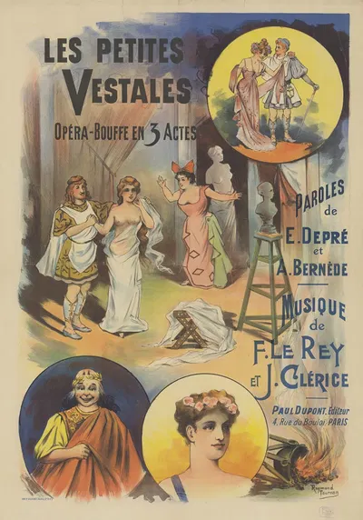 Les Petites Vestales, opéra-bouffe en 3 actes by Raymond Tournon, 1900 — digital art print download