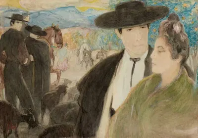 В баскских горах by Клементина Элен Дюфо, 1899 — digital art print download