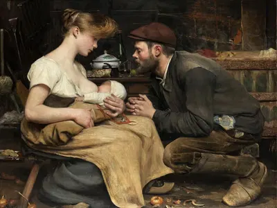 Родительское блаженство by Южен Булан, 1903 — digital art print download