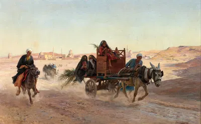 В повозке на равнине могил халифов, Каир by Южен Жирарде — digital art print download